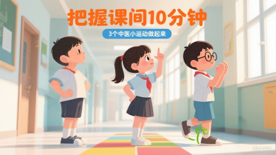 家长必存、班主任必看！课间10分钟做这3个中医小运动，护颈、明目、解乏一步到位！