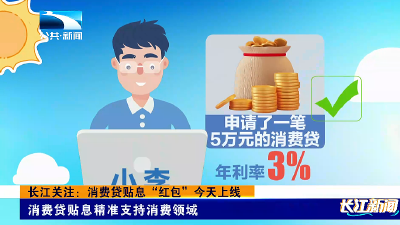 长江关注：消费贷贴息“红包”上线