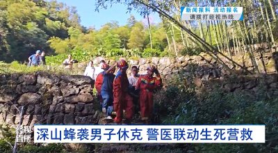 深山蜂袭男子休克 警医联动生死营救