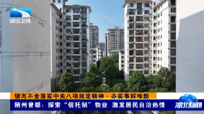 锲而不舍落实中央八项规定精神·办实事解难题丨随州曾都：探索“信托制”物业  激发居民自治热情