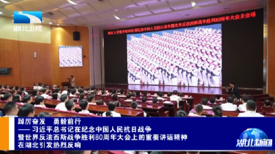 踔厉奋发 勇毅前行——习近平总书记在纪念中国人民抗日战争暨世界反法西斯战争胜利80周年大会上的重要讲话精神在湖北引发热烈反响