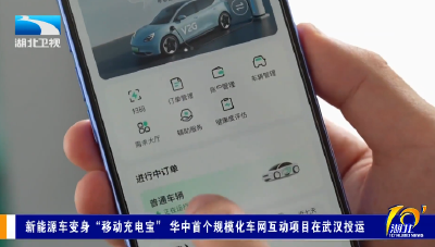 新能源车变身“移动充电宝” 华中首个规模化车网互动项目在武汉投运
