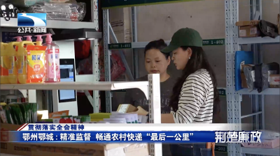 贯彻落实全会精神｜鄂州鄂城：精准监督 畅通农村快递“最后一公里”