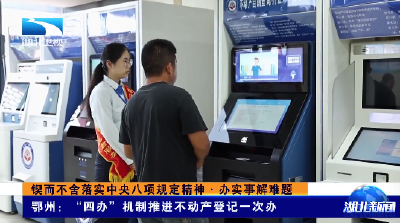 锲而不舍落实中央八项规定精神·办实事解难题丨鄂州：“四办”机制推进不动产登记一次办