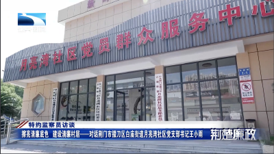 特约监察员访谈｜擦亮清廉底色 建设清廉村居——对话荆门市掇刀区白庙街道月亮湾社区党支部书记王小雨