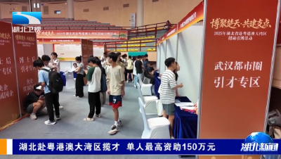 湖北赴粤港澳大湾区揽才 单人最高资助150万元