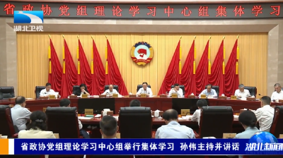 省政协党组理论学习中心组举行集体学习 孙伟主持并讲话