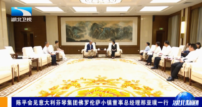 陈平会见意大利芬琴集团佛罗伦萨小镇董事总经理那亚璞一行