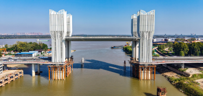 华中地区首座开启桥全线建成试通车