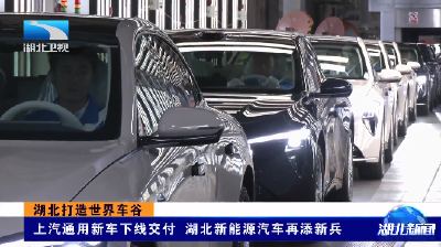 湖北打造世界车谷丨上汽通用新车下线交付 湖北新能源汽车再添新兵