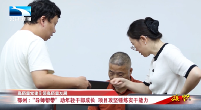 高质量党建引领高质量发展∣鄂州：“导师帮带”助年轻干部成长 项目攻坚锤炼实干能力