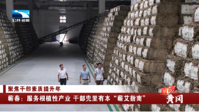 黄冈蕲春：服务根植性产业 干部兜里有本“蕲艾指南”