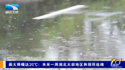 最大降幅达20℃！未来一周湖北大部地区将阴雨连绵
