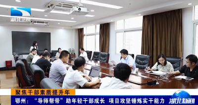 聚焦干部素质提升年 | 鄂州：“导师帮带”助年轻干部成长 项目攻坚锤炼实干能力