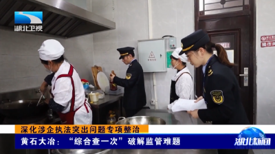 深化涉企执法突出问题专项整治 | 黄石大冶：“综合查一次”破解监管难题