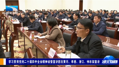 学习贯彻党的二十届四中全会精神省委宣讲团在黄冈、孝感、潜江、神农架宣讲