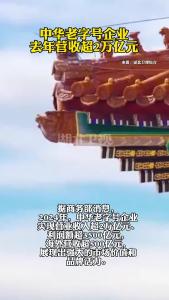中华老字号企业去年营收超2万亿元