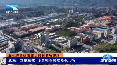 深化涉企执法突出问题专项整治 | 恩施：立规减扰 涉企检查频次降46.6%