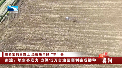 襄阳南漳：地空齐发力 力保13万亩油菜顺利完成播种
