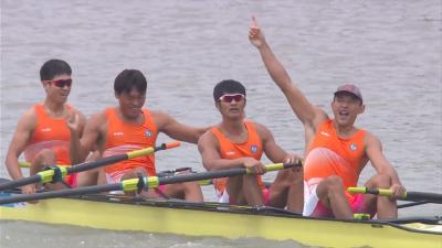 湖北第五金！湖北队夺得男子四人单桨项目冠军