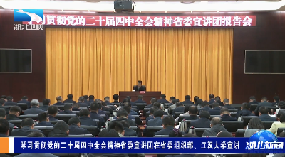 学习贯彻党的二十届四中全会精神省委宣讲团在省委组织部、江汉大学宣讲