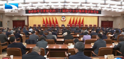 孙伟在省政协宣讲中共二十届四中全会精神 深入学习贯彻全会精神为加快建成支点团结奋斗