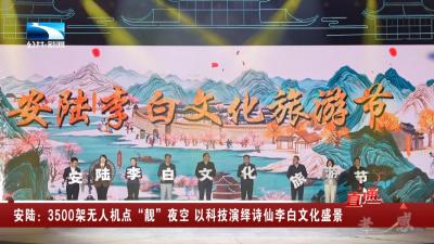 安陆：3500架无人机点“靓”夜空 以科技演绎诗仙李白文化盛景