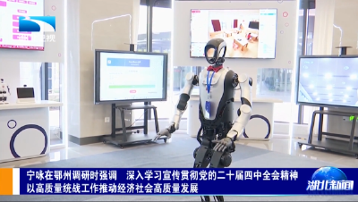 宁咏在鄂州调研时强调 深入学习宣传贯彻党的二十届四中全会精神 以高质量统战工作推动经济社会高质量发展