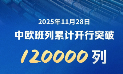 中欧班列累计开行突破120000列