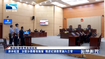 推动纪律教育走深走实丨荆州松滋：分层分类精准施策 推进纪律教育融入日常
