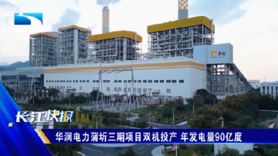 华润电力蒲圻三期项目双机投产 年发电量90亿度