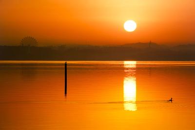 美丽中国｜日出日落画江城 杳杳长空敛云烟