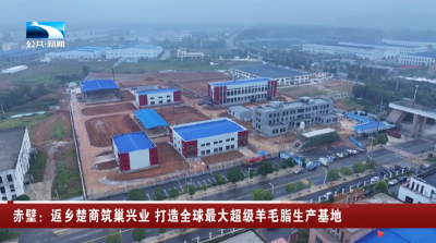 赤壁：返乡楚商筑巢兴业 打造全球最大超级羊毛脂生产基地