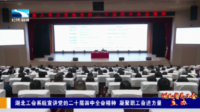 湖北工会系统宣讲党的二十届四中全会精神 凝聚职工奋进力量