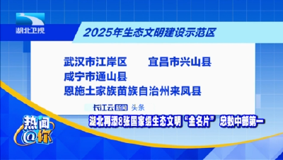 湖北再添8张国家级生态文明“金名片” 总数中部第一