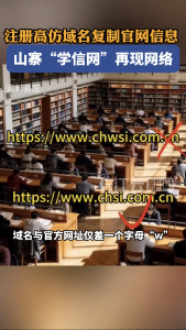 注册高仿域名复制官网信息，山寨“学信网”再现网络