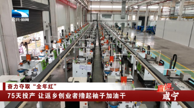 咸宁：75天投产 让返乡创业者撸起袖子加油干