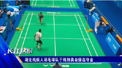 湖北残疾人羽毛球队于残特奥会接连夺金