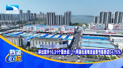 环比回升10.31个百分点！11月湖北省物流业景气指数达54.75%