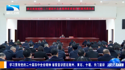 学习贯彻党的二十届四中全会精神 | 省委宣讲团在随州、黄石、十堰、天门宣讲