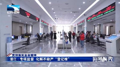 贯彻落实全会精神∣潜江：专项监督 化解不动产“登记难”