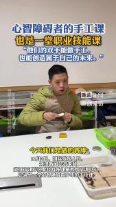 心智障碍者的手工课，也是一堂职业技能课