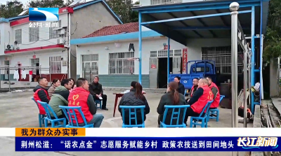 我为群众办实事 | 荆州松滋：“话农点金”志愿服务赋能乡村 政策农技送到田间地头