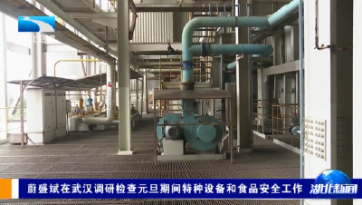 蔚盛斌在武汉调研检查元旦期间特种设备和食品安全工作