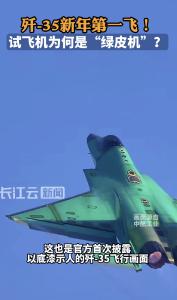 歼-35新年第一飞！试飞机为何是“绿皮机”？