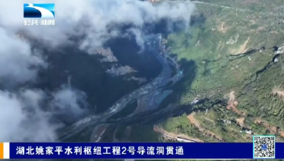 湖北姚家平水利枢纽工程2号导流洞贯通