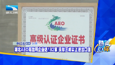湖北AEO高信用企业达182家 贡献三成以上进出口值