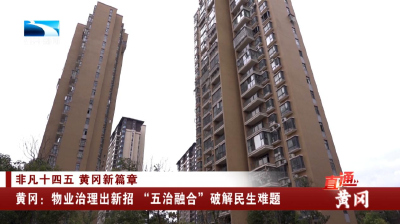 黄冈：物业治理出新招 “五治融合”破解民生难题