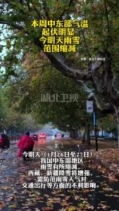 本周中东部气温起伏明显 今明天雨雪范围缩减