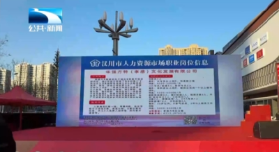 汉川：招聘会开进商圈 40多家企业提供1000多个岗位